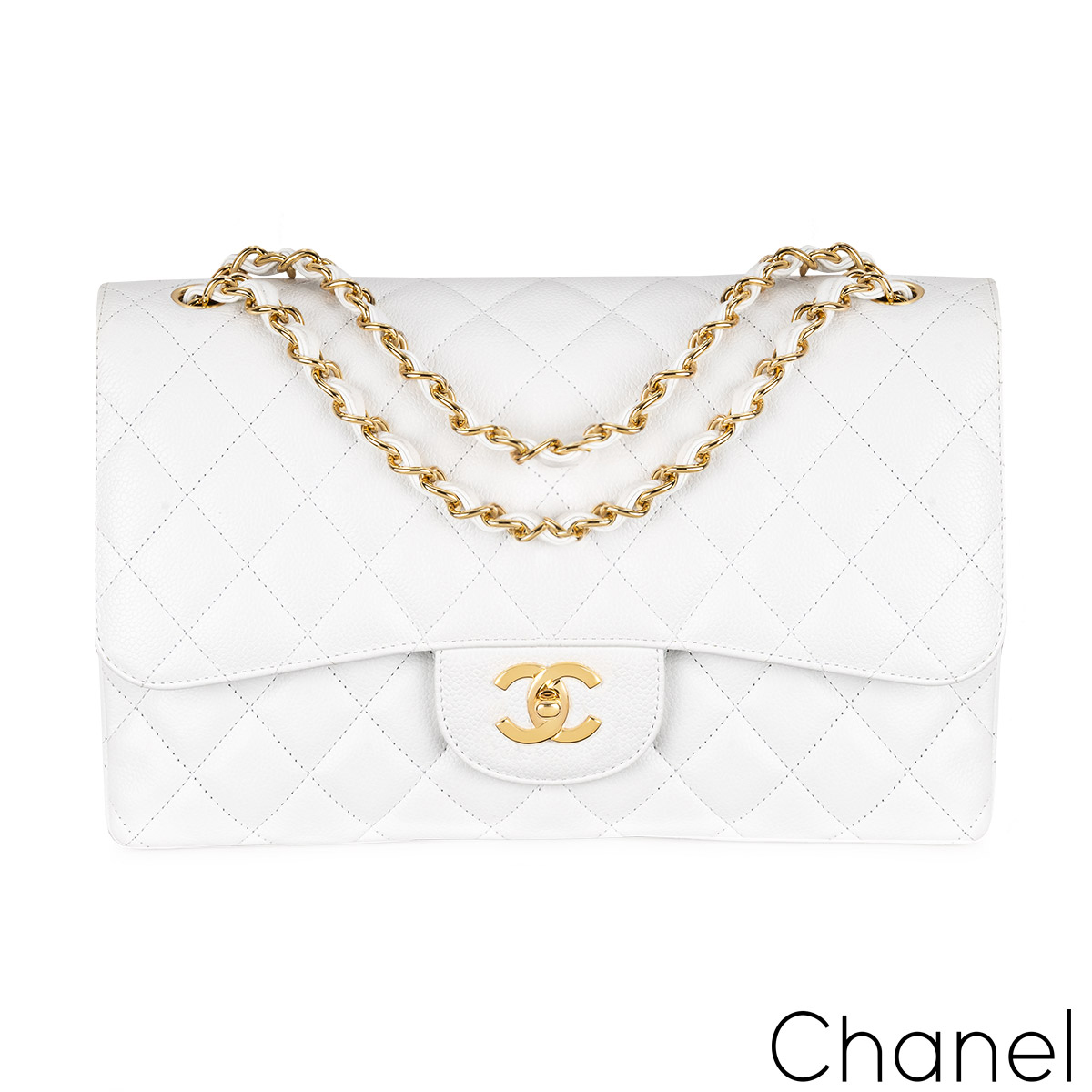 Chanel Classic Flap Mini Quilted Lambskin White  STYLISHTOP